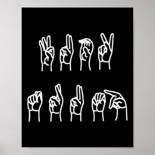 Subtile AntiTrump Asl Sign Language Poster