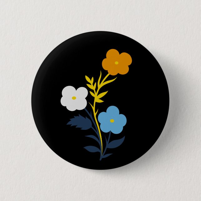 Subtile asexuelle Blume Button (Vorderseite)