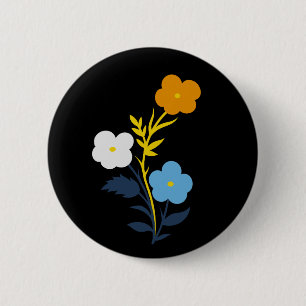 Subtile asexuelle Blume Button