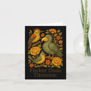 Subtile Bird Anti Trump Bird Flicker Dock Titmouse Karte