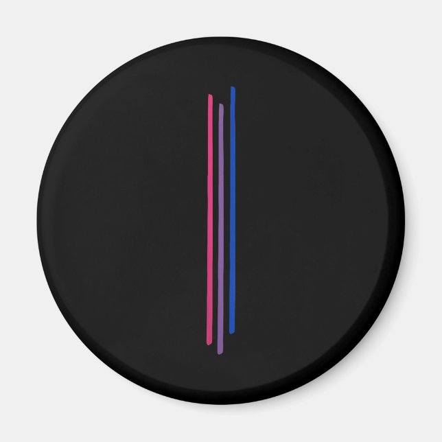 Subtile Bisexual Pride Goth Bi Pride Skull Magnet (Vorne)