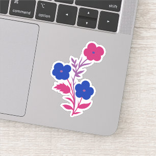 Subtile Bisexuelle Blume Aufkleber