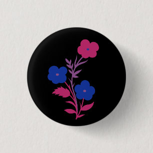 Subtile Bisexuelle Blume Button