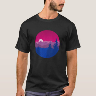 Subtile bisexuelle Pride-Flagge Berglandschaft vin T-Shirt