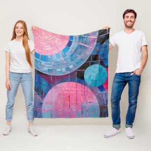 Subtile Blautöne in Abstrakten Fleecedecke