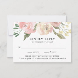 Subtile Blooms | RSVP-Karte für Meetings RSVP Karte