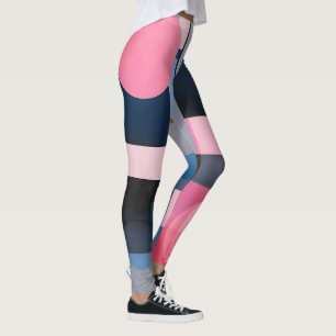 Subtile Blues & Pinks in geometrischer Abstraktion Leggings