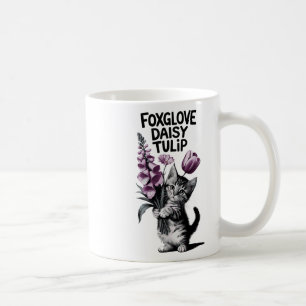 Subtile blumige Anti-Blumen Fingerhut Gänseblümche Kaffeetasse