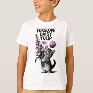 Subtile blumige Anti-Blumen Fingerhut Gänseblümche T-Shirt