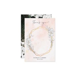 Subtile Blush Foto Danke Karte