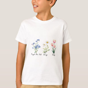 Subtile Blüten 8647 Trump-Blumen Vergissmeinnicht T-Shirt