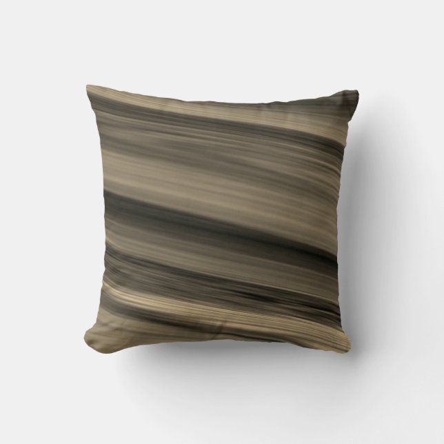 subtile braune Streifen Kissen (Vorderseite)