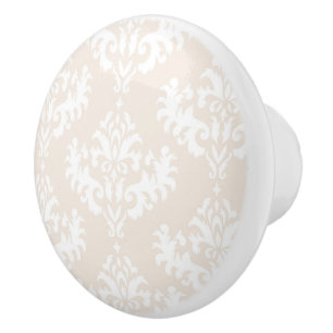 Subtile Creme Damask Muster Keramikknauf