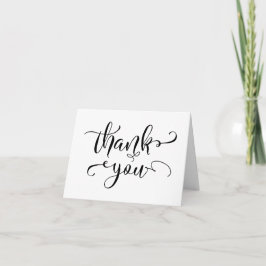 Subtile, elegante Dankbarkeit mit schwarzem Script Dankeskarte