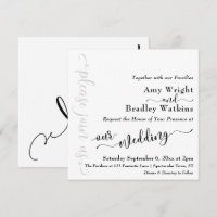 Subtile Elegante Typografie Black on White Wedding