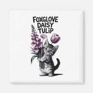 Subtile Florale Anti-Blumen Fingerhut Gänseblümche Magnet