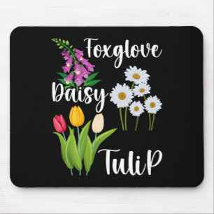 Subtile florale Anti-Trump-Blumen Fingerhut Gänseb Mousepad