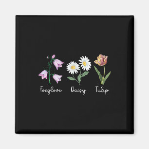 Subtile florale Anti-Trump-Fingerhut-Daisy-Tulpe-F Magnet