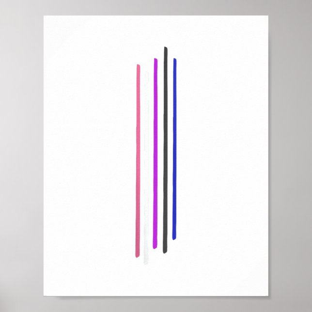 Subtile Genderfluid-Pride GenderFluid-Flag Poster (Vorne)