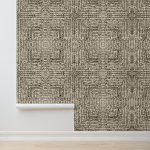 Subtile geometrische Symmetrie, neutrale, beige Fa Tapete