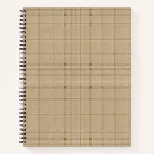 Subtile Grid - braun Notizbuch