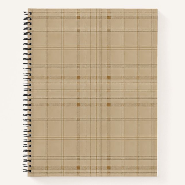 Subtile Grid - braun Notizbuch (Vorderseite)