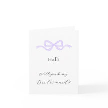 Subtile Lilac Bow Bridesmaid Vorschlag