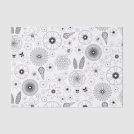 Subtile moderne botanische Blume Seidenpapier
