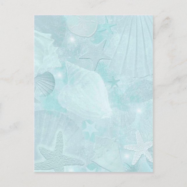 Subtile Muscheln Grafik Postkarte (Vorderseite)
