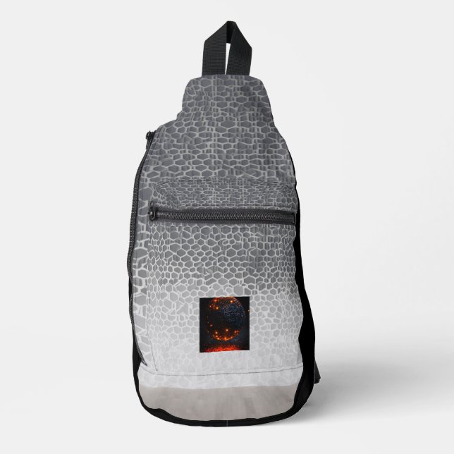 Subtile Muster mit 3D-AMOLED-Design - Crossbody Bag (Vorderseite)