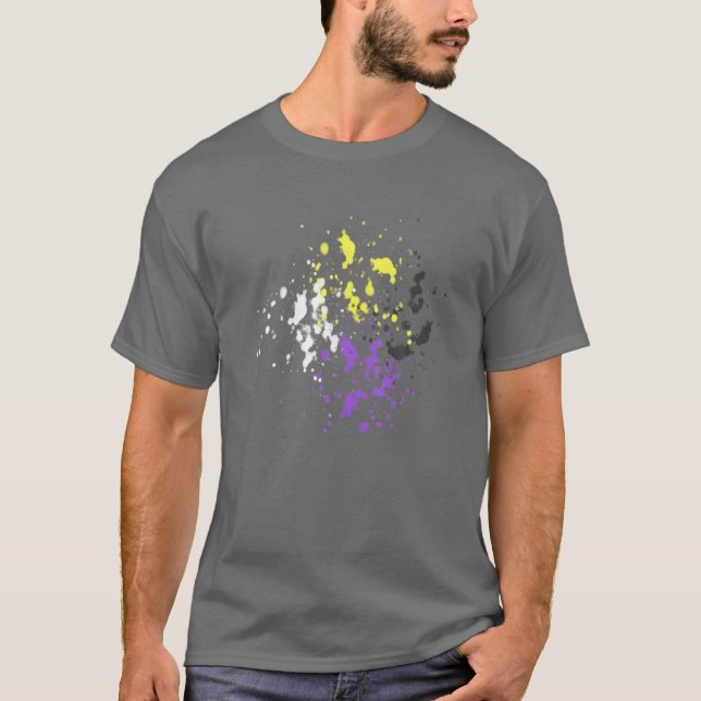 Subtile nicht binäre Flagge, nicht binäre Flagge T-Shirt (Vorderseite)