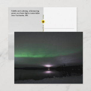 Subtile Nordlichter, Fairbanks, AK - Postkarte