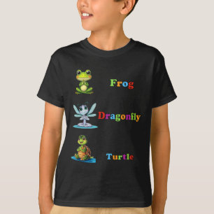 Subtile Political Humor Frog Dragonfly Yoga T-Shirt