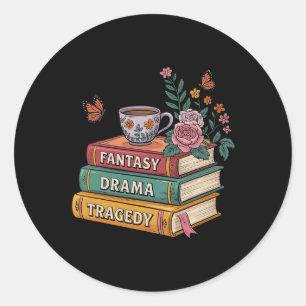 Subtile politische Humor-Fantasie Drama Tragedy Runder Aufkleber