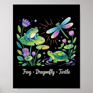 Subtile Politische Humor Frosch Dragonfly Schildkr Poster