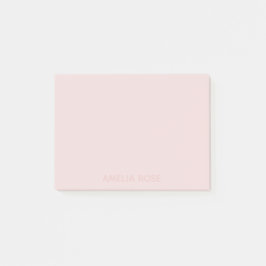 Subtile rosa Bezeichnung auf weichem Rosa Post-it Klebezettel