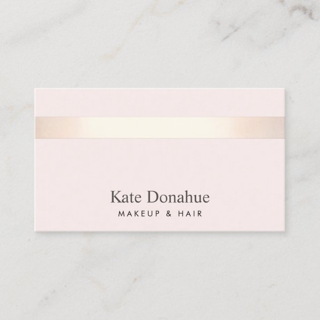 Subtile Rose Gold gestreift Elegant Rosa Rosa Visitenkarte (Vorderseite)
