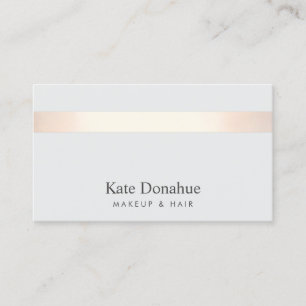 Subtile Rose Gold gestreift Elegant Stilvoll Grau Visitenkarte