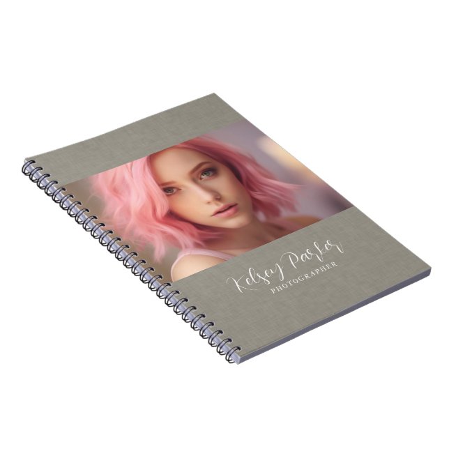 Subtile Texture Personalizable Foto Notebook Notizblock (Rechte Seite)