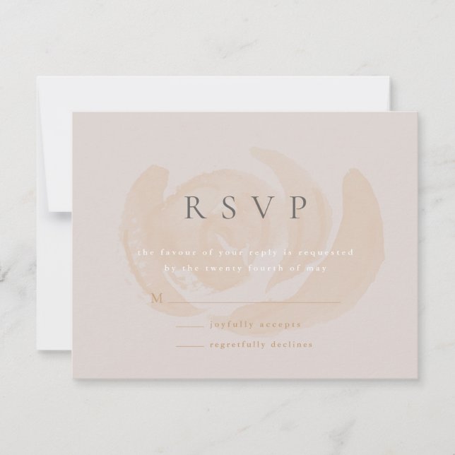 Subtile Watercolor Floral Wedding RSVP Card (Vorderseite)