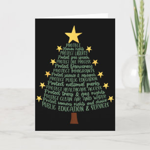 Subtiler Anti-Trump-lustiger-Christbaum Karte