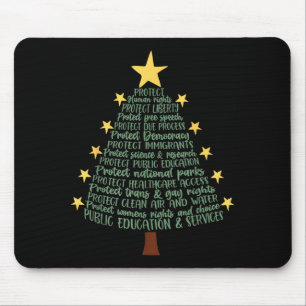 Subtiler Anti-Trump-lustiger Weihnachtsbaum Mousepad