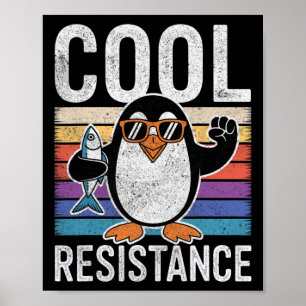 Subtiler cooler Widerstand Penguin Zölle Protest A Poster