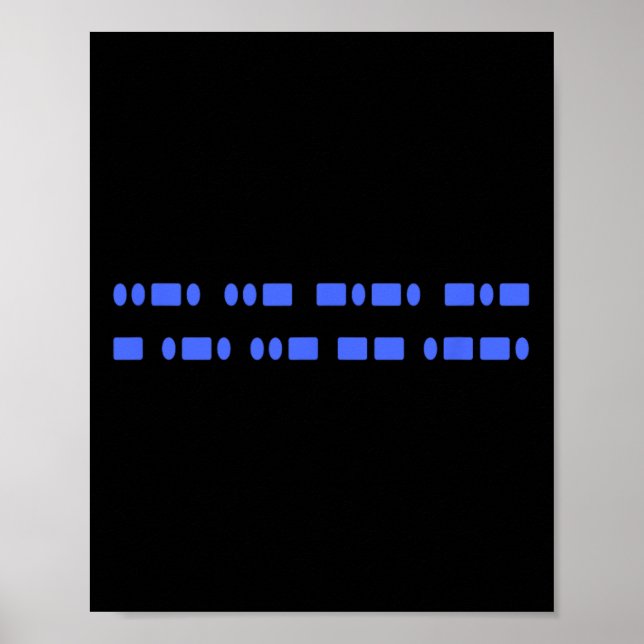 Subtiler F T Morse-Code-Widerstand 8647 Feministis Poster (Vorne)