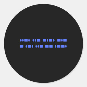 Subtiler F T Morse-Code-Widerstand 8647 Feministis Runder Aufkleber