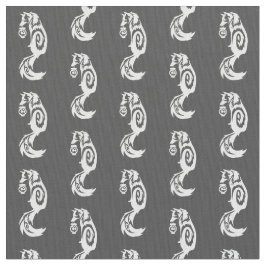 Subtiler Fox Kitsune Stammes- mit Geist-Laterne Stoff