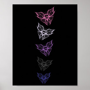 Subtiler Genderfluid-Stolz-Goth-Schmetterling, Nic Poster