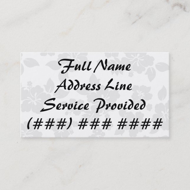 Subtiler Hawaiianer Visitenkarte (Vorderseite)