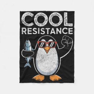 Subtiler kühler Widerstand Penguin Zölle Protest A Fleecedecke
