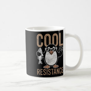 Subtiler kühler Widerstand Pinguin Zölle Protest A Kaffeetasse